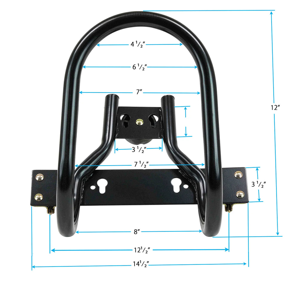 14 Pc Motorcycle Kit with E-Track Wheel Chock, Handle Bar Straps, D Ring, Ratchet Straps W8251