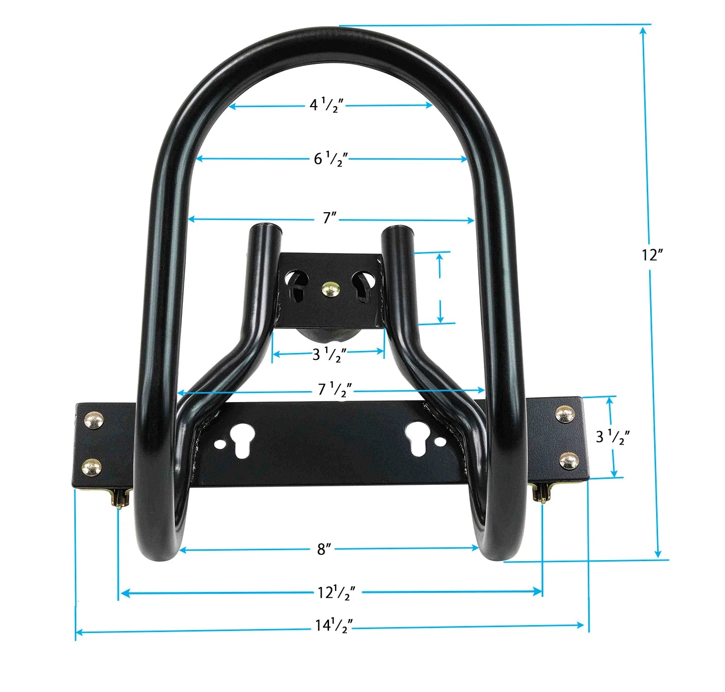 14 Pc Motorcycle Kit with E-Track Wheel Chock, Handle Bar Straps, D Ring, Ratchet Straps W8251