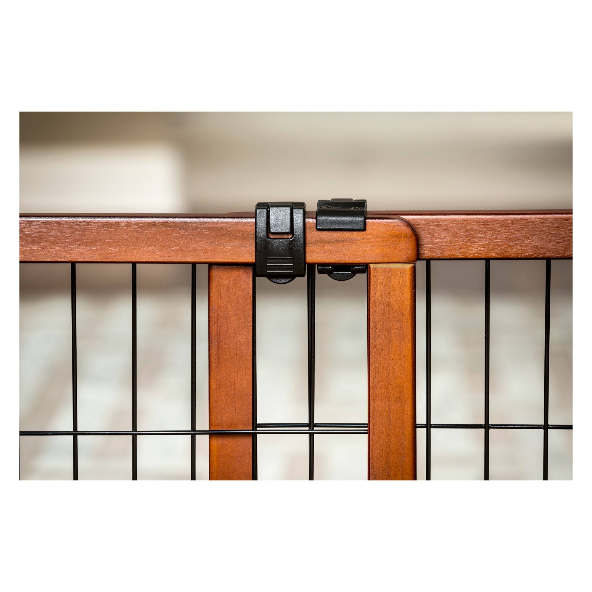 Freestanding Pet Gate, Brown/Black O869