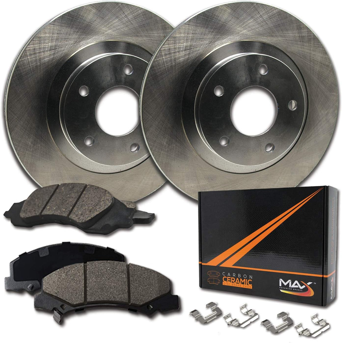 Max Brakes Premium OE Rotors with Carbon Ceramic Pads C86121