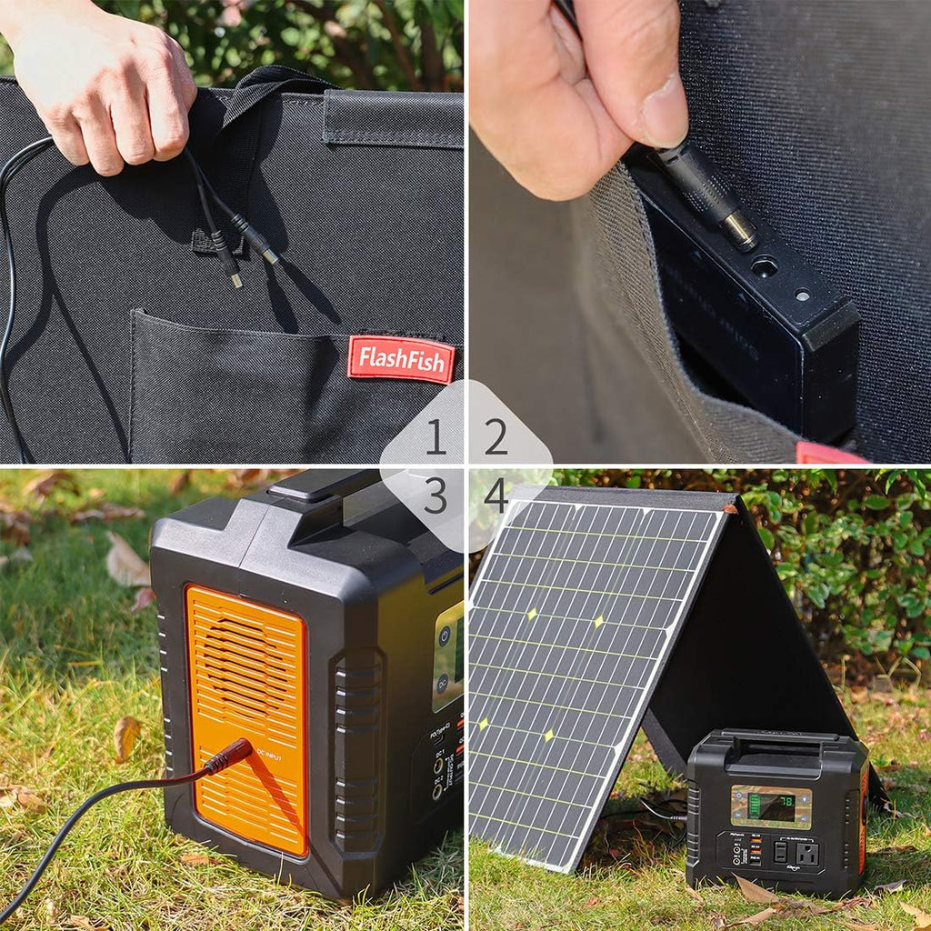 18V 18V Portable Foldable Solar Panel with USB DC Output L446505