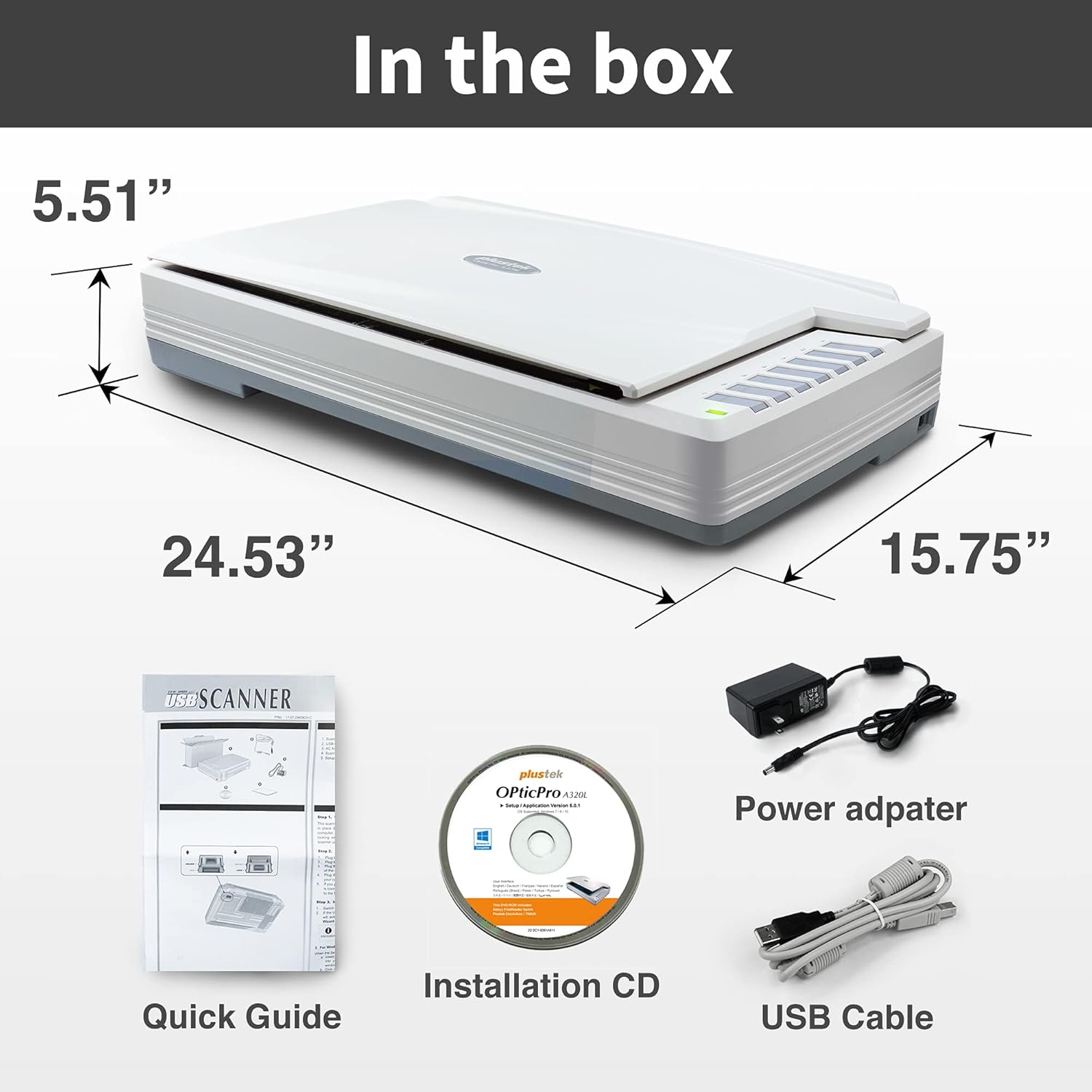 A3 CCD Flatbed Scanner with 800dpi Resolution V8383