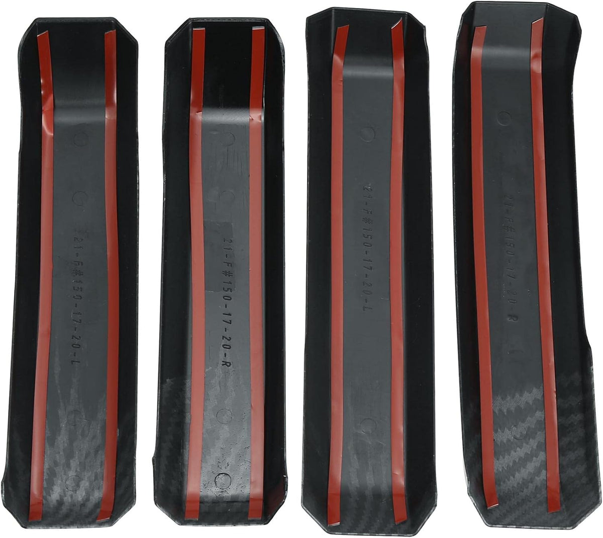 ABS Carbon Fiber Pattern Window Lift Trim Switch Panel Cover Black Pack of 2 G30294