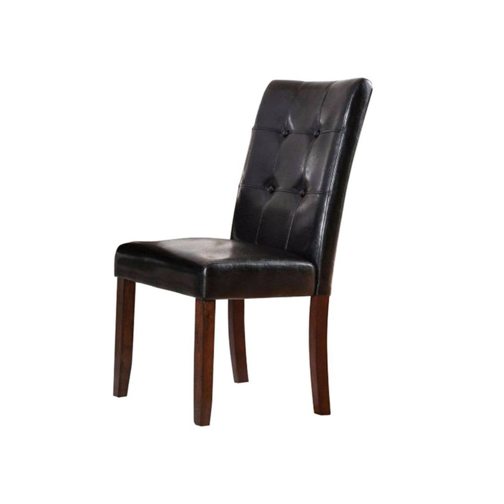 Brown Cherry & Black Side Chair, Set of 2 U9899