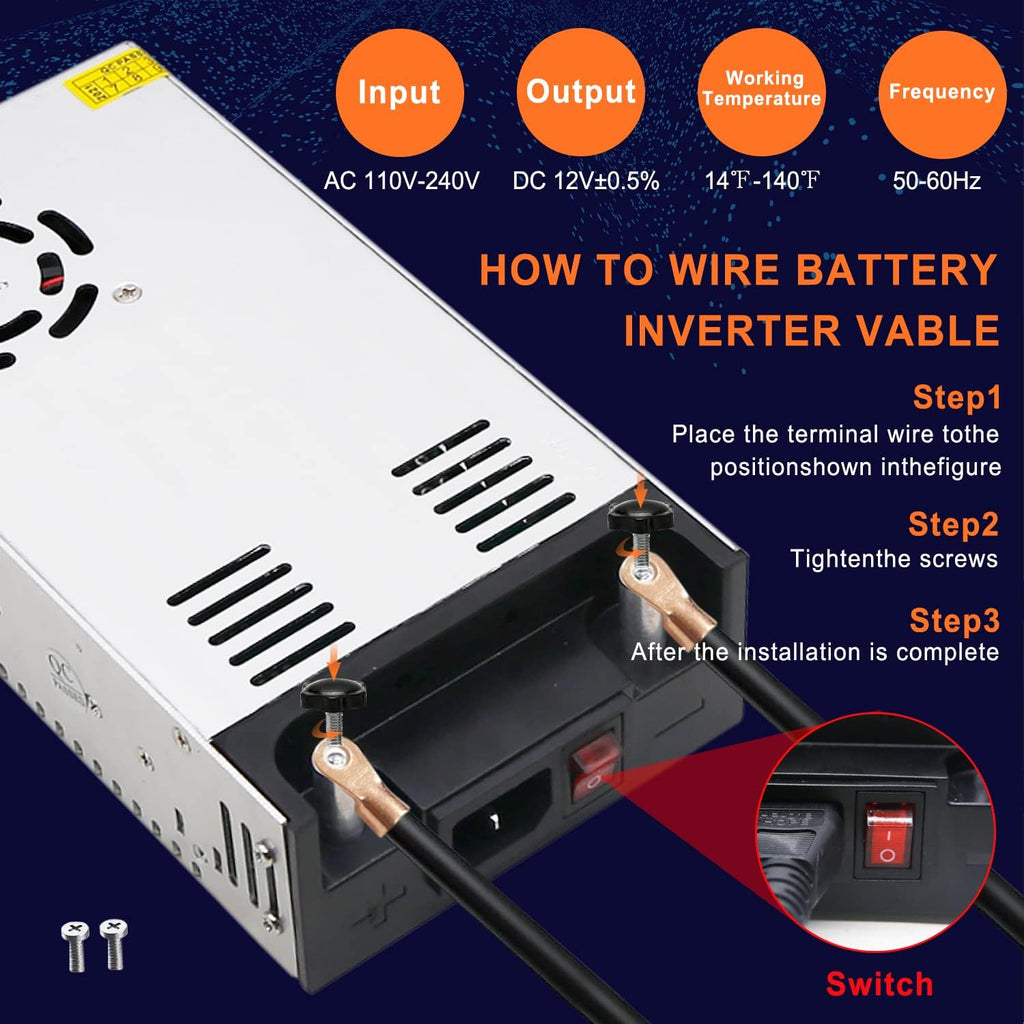 600W Universal DC 12V 50A Adjustable Switching Power Supply A247519