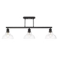 Matte Black 3 Light Semi-Flush F977644