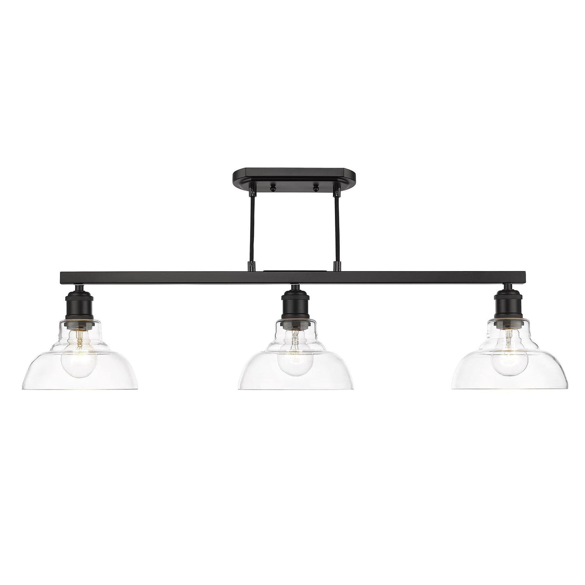 Matte Black 3 Light Semi-Flush F977644