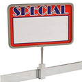 5 Pack Chrome Rectangular Sign Holder 10.4 inch H A9376