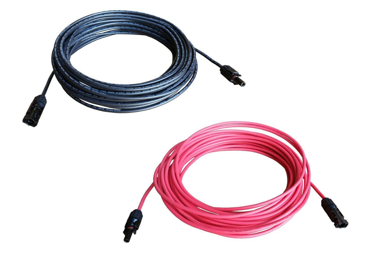 Black 15 Feet Solar Panel Extension Cable Wire N5877