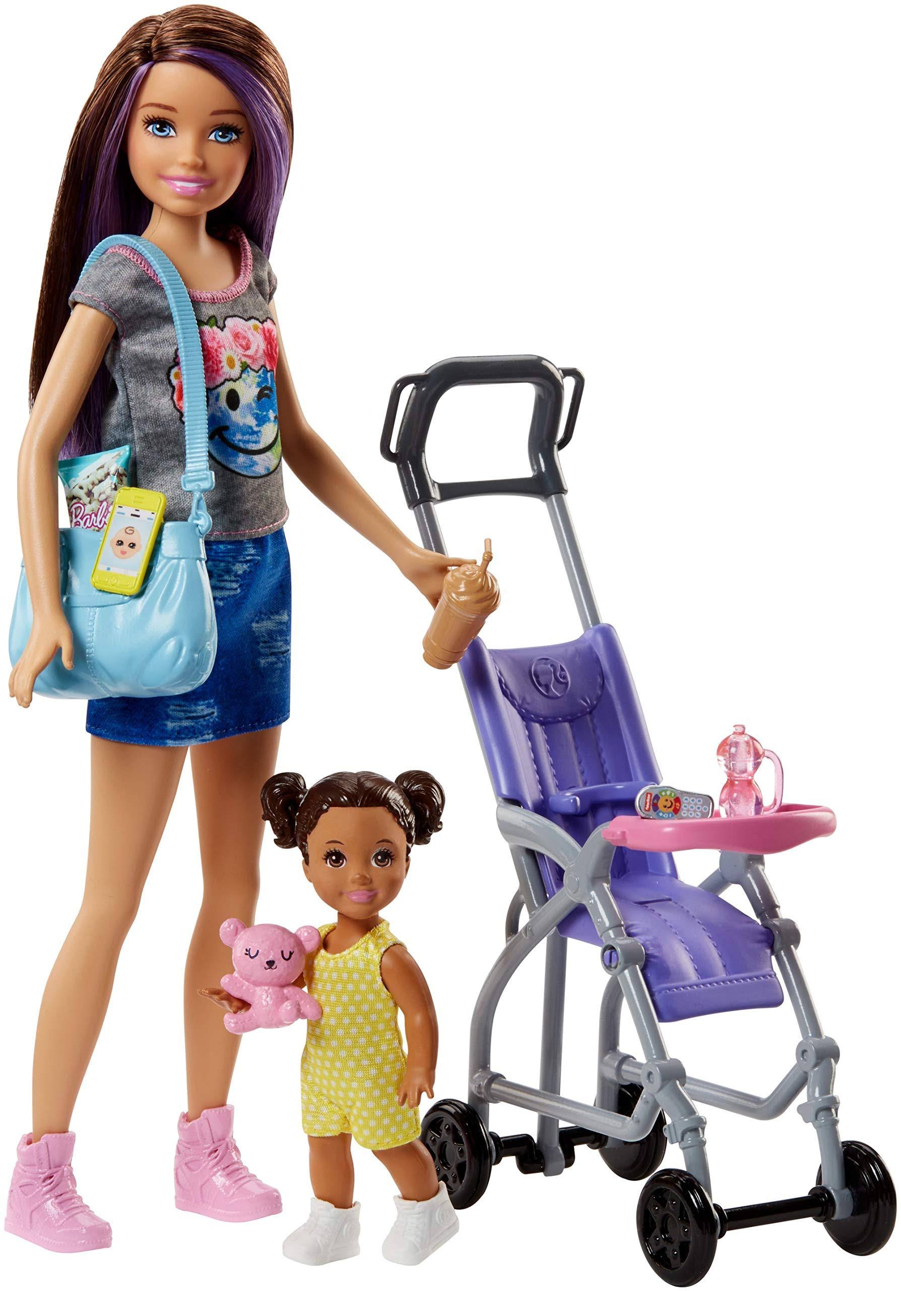 Caucasian Doll and Stroller Playset J963952